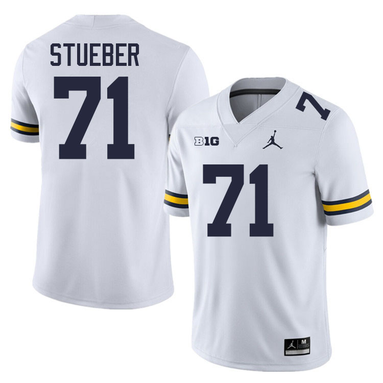 Andrew Stueber Michigan Jersey,Michigan Wolverines #71 Andrew Stueber Jersey Youth-White